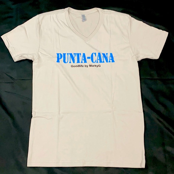 MarkyG Punta-Cana graphic tee V-neck - Picture 1 of 2